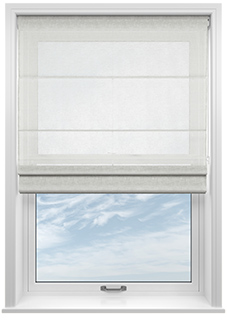 Kalahari Voile, Ghost White - Roman Blind